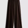 Pantalones de chándal casuales de algodón de pierna ancha