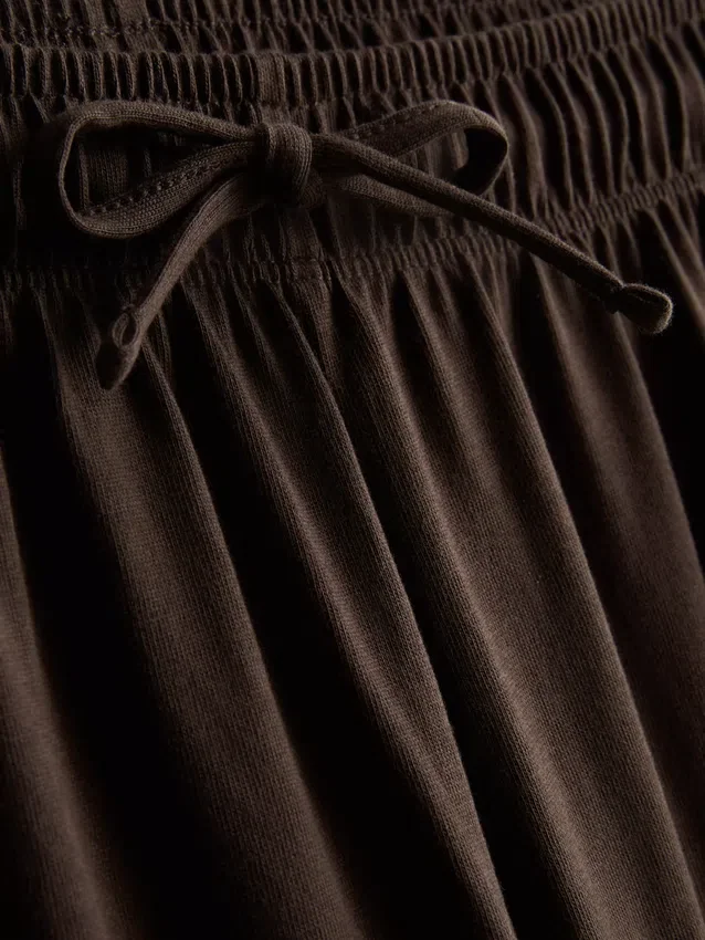 Pantalones de chándal casuales de algodón de pierna ancha