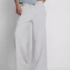 Pantalones de chándal cómodos de mezcla de algodón con pierna ancha