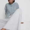 Pantalones de chándal cómodos de mezcla de algodón con pierna ancha