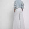 Pantalones de chándal cómodos de mezcla de algodón con pierna ancha