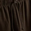 Pantalones de chándal cómodos de mezcla de algodón con pierna ancha