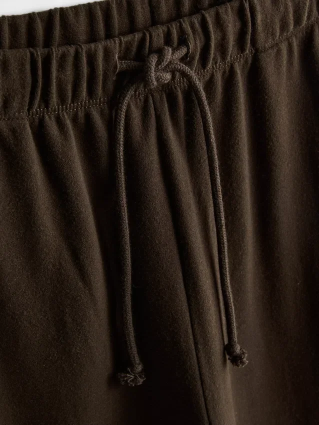 Pantalones de chándal cómodos de mezcla de algodón con pierna ancha