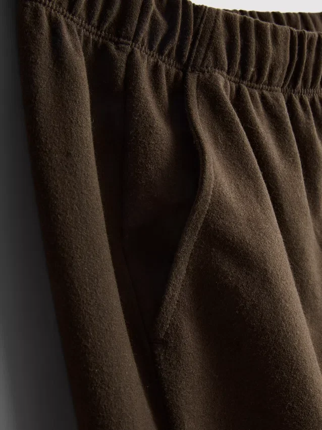 Pantalones de chándal cómodos de mezcla de algodón con pierna ancha