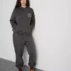 Pantalones de chándal con puños estampados de mezcla de algodón