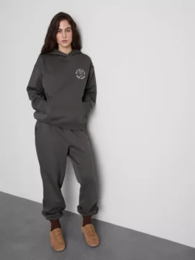 Pantalones de chándal con puños estampados de mezcla de algodón