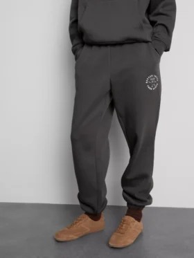 Pantalones de chándal con puños estampados de mezcla de algodón