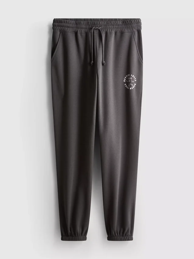 Pantalones de chándal con puños estampados de mezcla de algodón