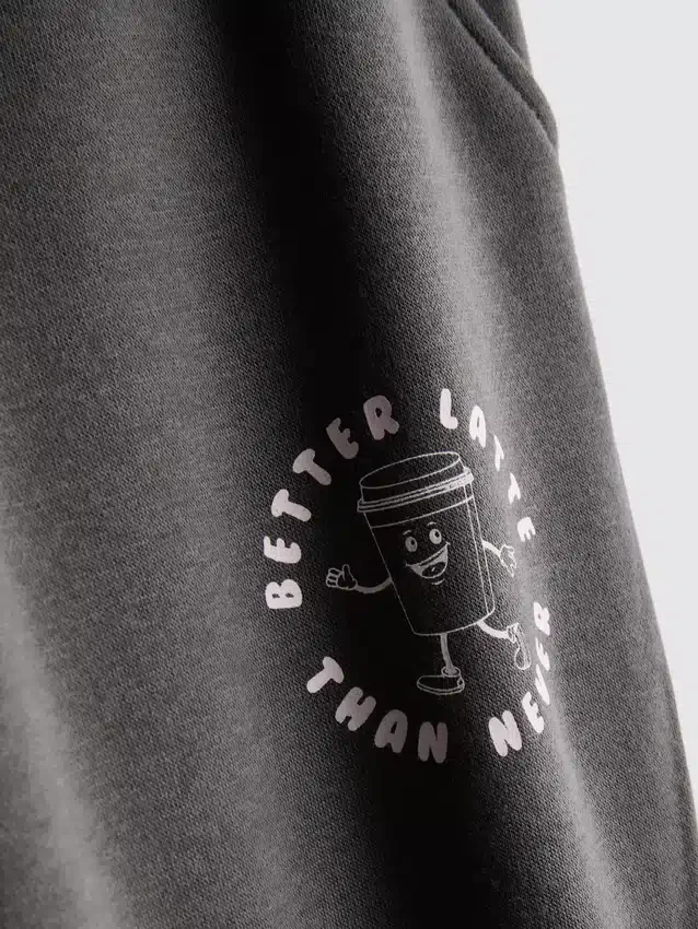 Pantalones de chándal con puños estampados de mezcla de algodón
