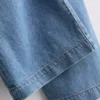 Pantalones de chándal de mezclilla de algodón de pierna ancha