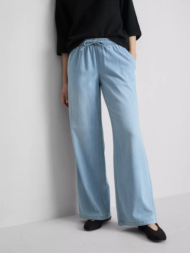 Pantalones de chándal de mezclilla de pierna recta