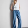Pantalones de chándal de mezclilla de pierna recta