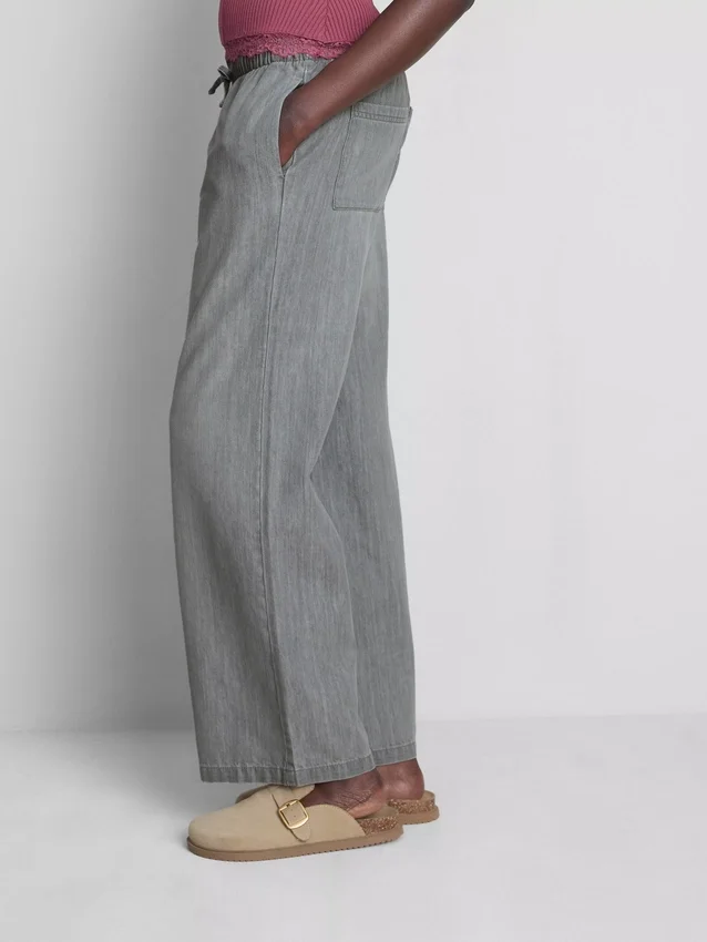 Pantalones de chándal de mezclilla de pierna recta