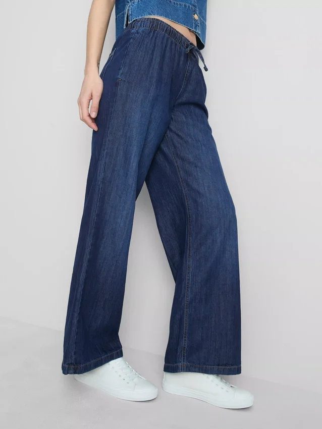 Pantalones de chándal de mezclilla de pierna recta