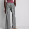 Pantalones de chándal de mezclilla de pierna recta