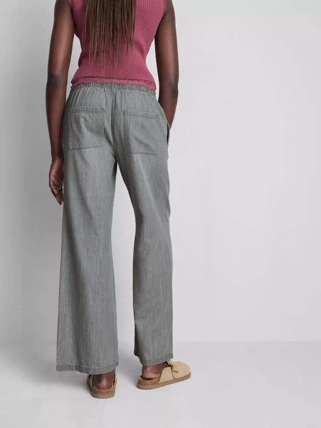 Pantalones de chándal de mezclilla de pierna recta