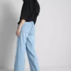 Pantalones de chándal de mezclilla de pierna recta