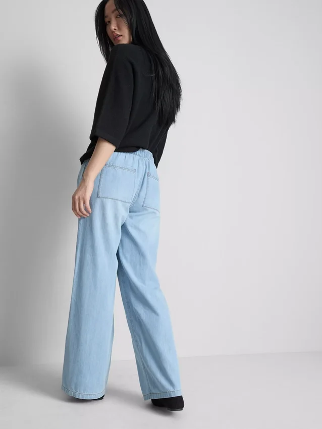 Pantalones de chándal de mezclilla de pierna recta