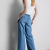 Pantalones de chándal de mezclilla de pierna recta