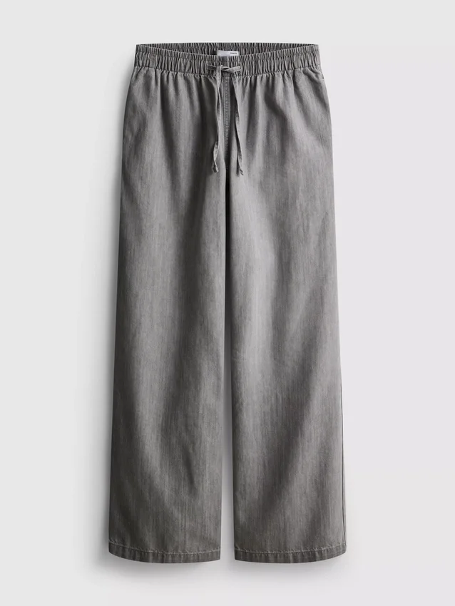 Pantalones de chándal de mezclilla de pierna recta
