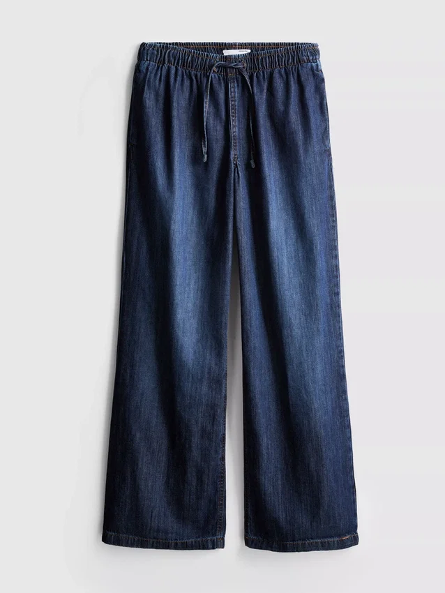 Pantalones de chándal de mezclilla de pierna recta