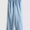 Pantalones de chándal de mezclilla de pierna recta