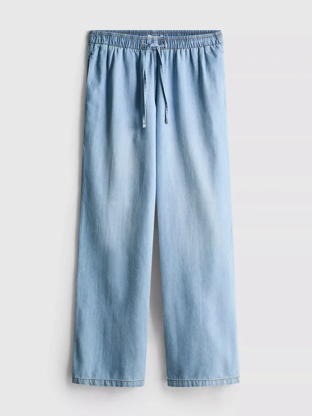 Pantalones de chándal de mezclilla de pierna recta