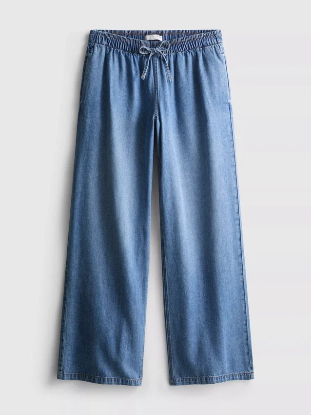 Pantalones de chándal de mezclilla de pierna recta