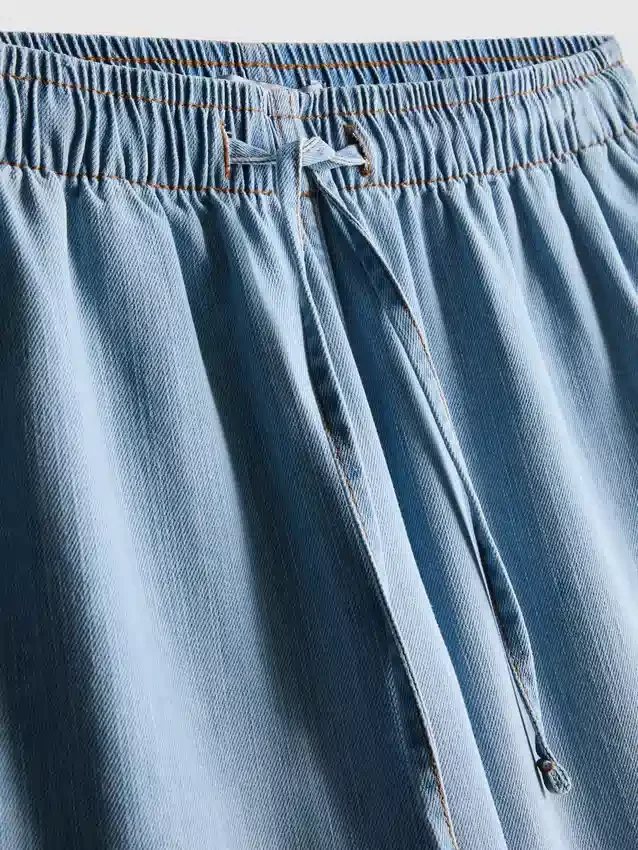 Pantalones de chándal de mezclilla de pierna recta