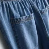 Pantalones de chándal de mezclilla de pierna recta