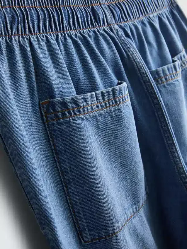 Pantalones de chándal de mezclilla de pierna recta