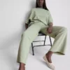 Pantalones de chándal de pierna ancha con alto contenido de algodón