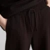 Pantalones de chándal de pierna ancha con alto contenido de algodón