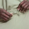 Pantalones de chándal de pierna ancha con alto contenido de algodón