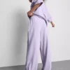 Pantalones de chándal de pierna ancha con alto contenido de algodón