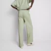 Pantalones de chándal de pierna ancha con alto contenido de algodón