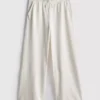 Pantalones de chándal de pierna ancha con alto contenido de algodón