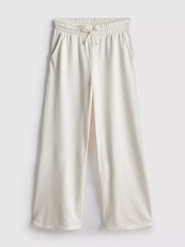Pantalones de chándal de pierna ancha con alto contenido de algodón