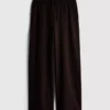 Pantalones de chándal de pierna ancha con alto contenido de algodón