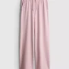 Pantalones de chándal de pierna ancha con alto contenido de algodón
