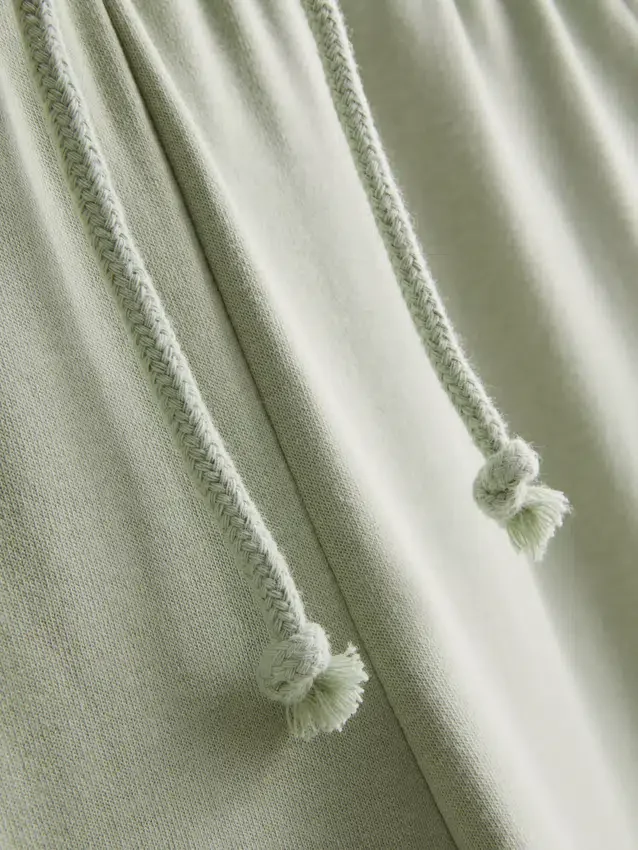 Pantalones de chándal de pierna ancha con alto contenido de algodón