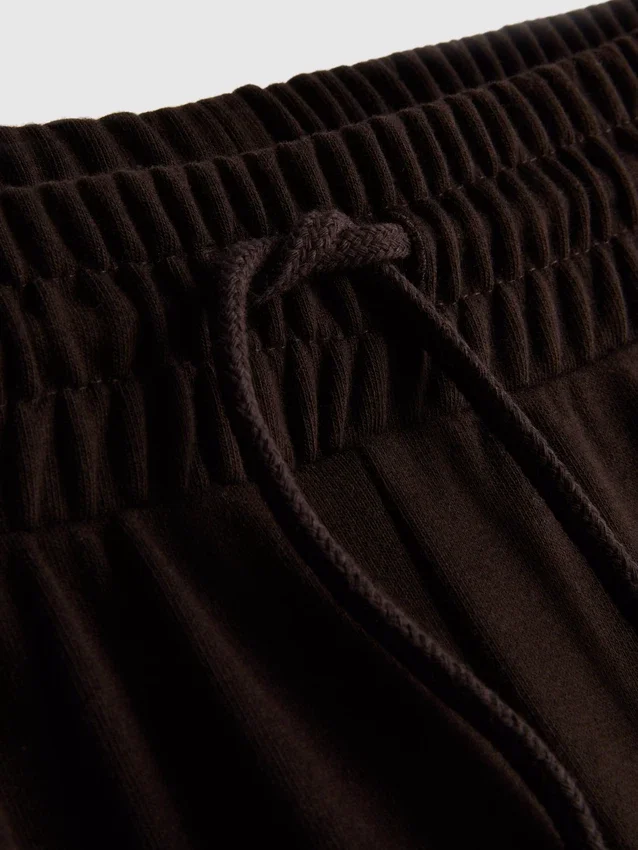 Pantalones de chándal de pierna ancha con alto contenido de algodón