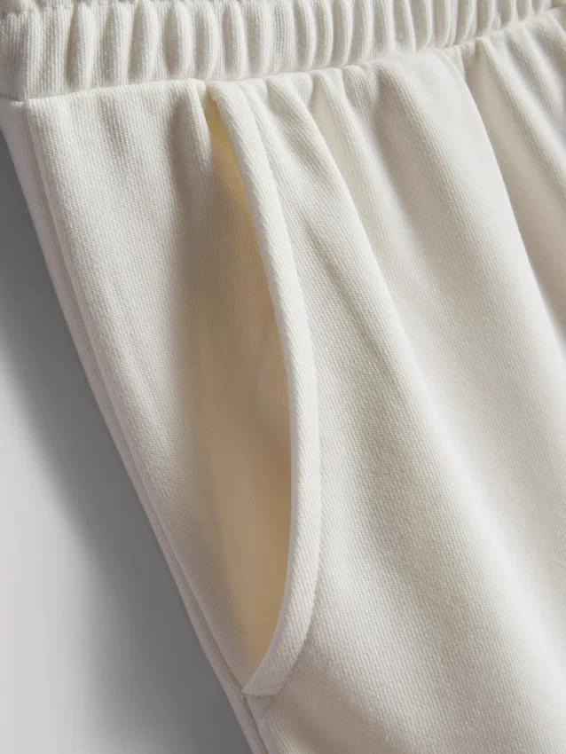 Pantalones de chándal de pierna ancha con alto contenido de algodón