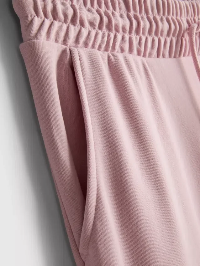 Pantalones de chándal de pierna ancha con alto contenido de algodón
