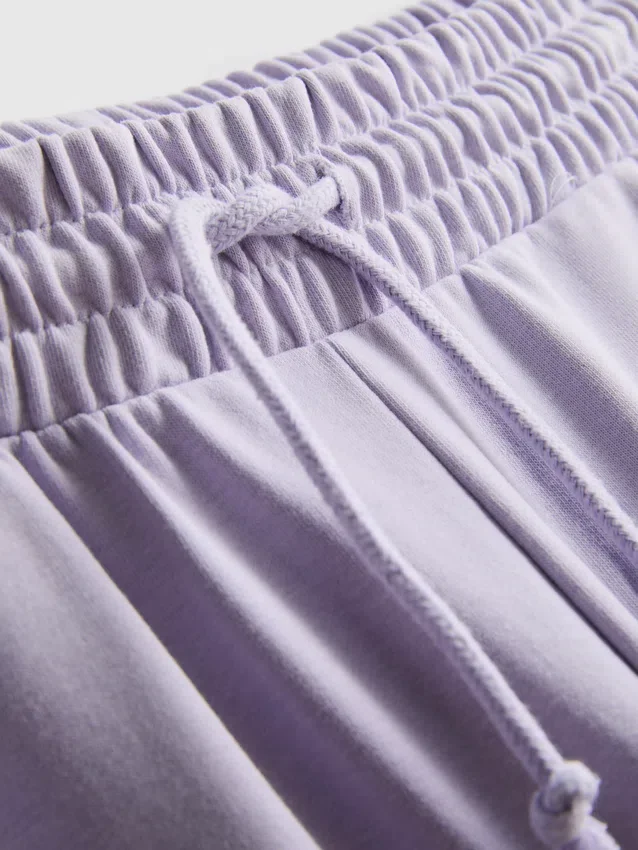 Pantalones de chándal de pierna ancha con alto contenido de algodón
