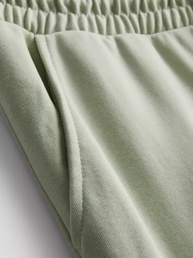 Pantalones de chándal de pierna ancha con alto contenido de algodón
