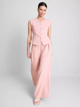 Pantalones de chándal de pierna ancha de mezcla de algodón