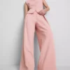 Pantalones de chándal de pierna ancha de mezcla de algodón