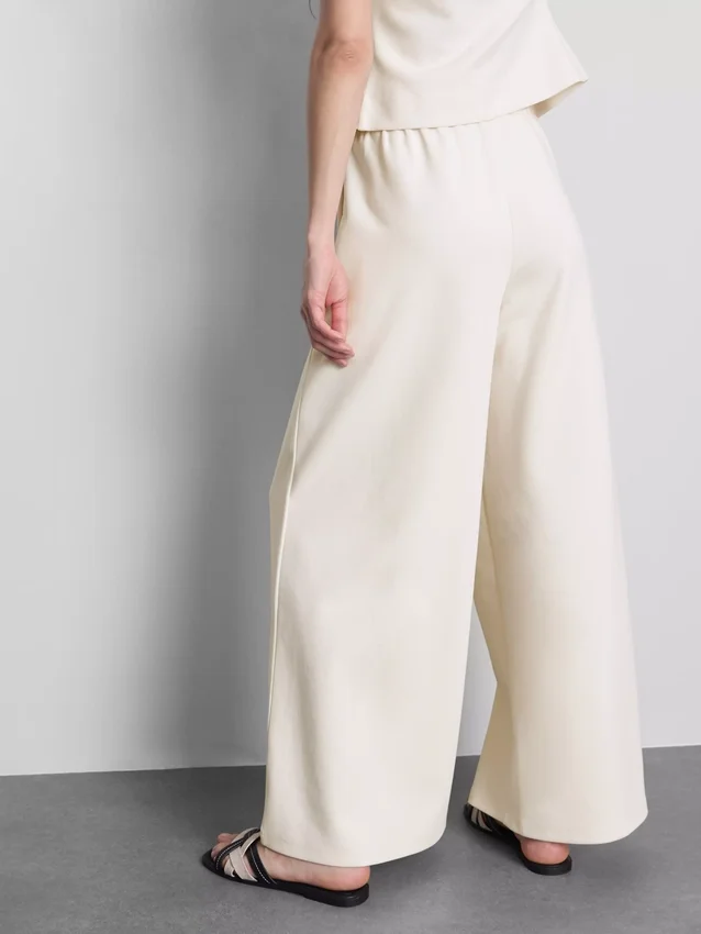 Pantalones de chándal de pierna ancha de mezcla de algodón