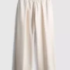 Pantalones de chándal de pierna ancha de mezcla de algodón